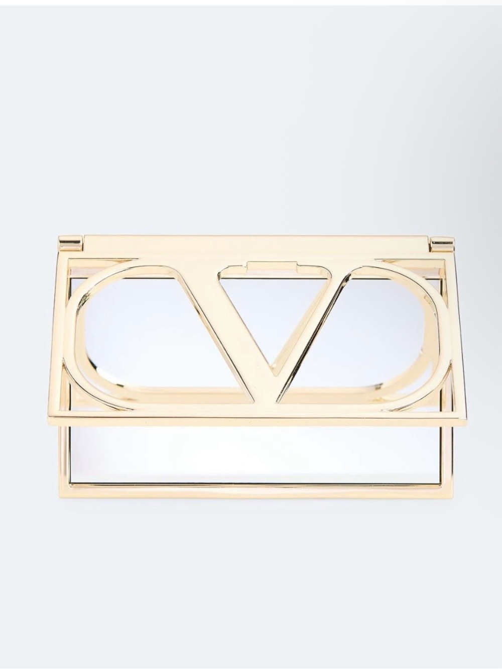 New,unused & authentic Valentino beauty Gold Metal Logo Accent Compact Mirror